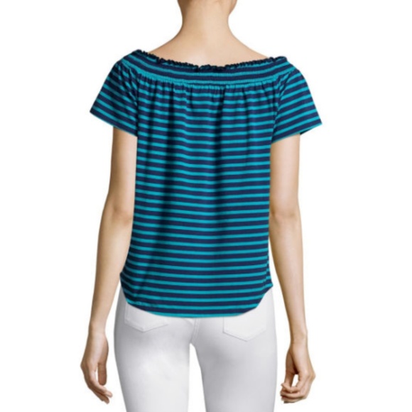 Liz Claiborne Short Sleeve Stripe T-Shirt - Picture 2 of 4